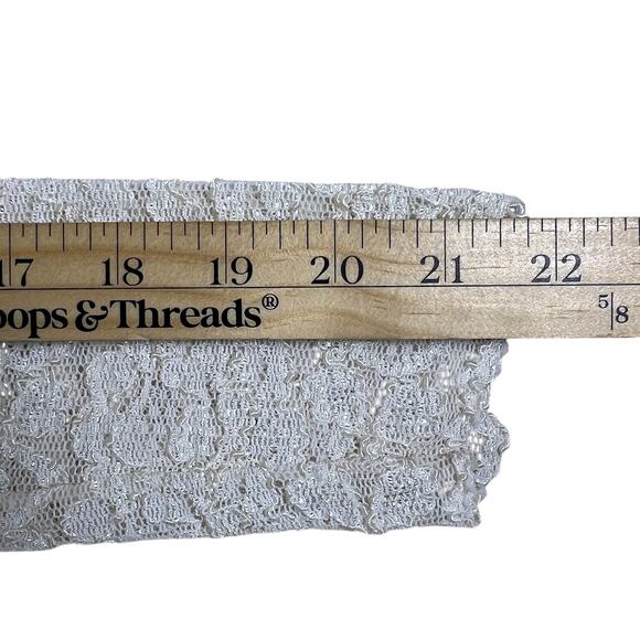 Y2K Cream Lace Long Sleeve Top XS | Boho Cottagecore Fairycore Romantic Grunge - Picture 9 of 9